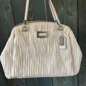 Coach Madison Gathered Dome Satchel in Parchment